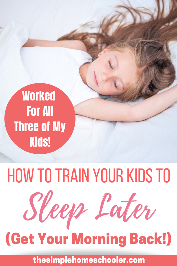 Are you tired of your kids waking up way too early? Do you desperately want a predictable morning time back? Let me show you an incredible sleep hack that trained all three of my kids to wake up at 7am every morning. I have passed this tip down to many friends and family with awesome results! I am excited to share how easy it is to have a peaceful, calm, predictable morning again!