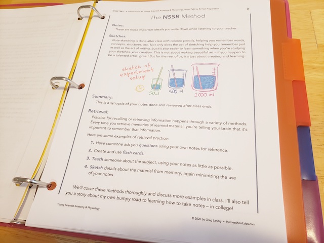 Page from inside College Prep Science Study Guide