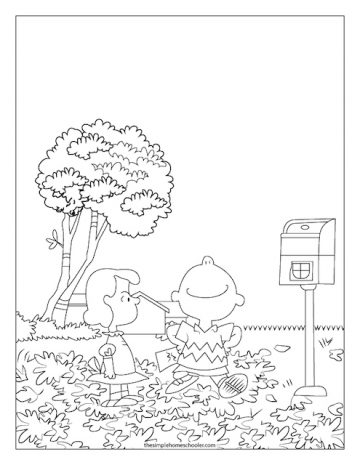 The Best Charlie Brown Halloween Printable Coloring Pages! - The Simple ...
