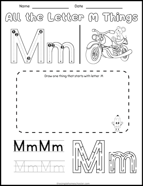 kindergarten worksheets letter m Letter M Worksheet 16