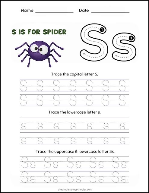 15 Letter S Worksheets Free Easy Print The Simple Homeschooler