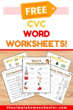 25 Free CVC Word Worksheets For Kindergarten: Easy Print - The Simple ...