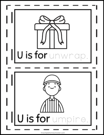 15+ Letter U Worksheets: Free & Easy Print! - The Simple Homeschooler