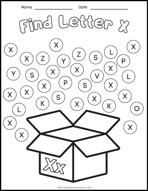 15+ Letter X Worksheets: Free & Easy Print - The Simple Homeschooler