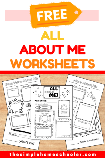 Free All About Me Worksheets For Kindergarten: Easy Print! - The Simple ...