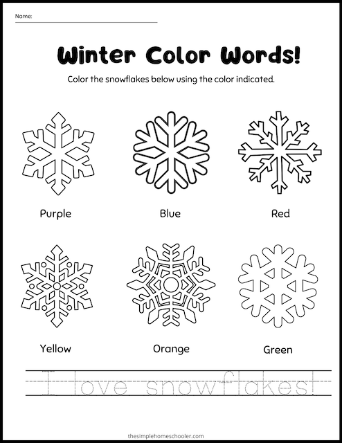 Kindergarten Winter Worksheet 7