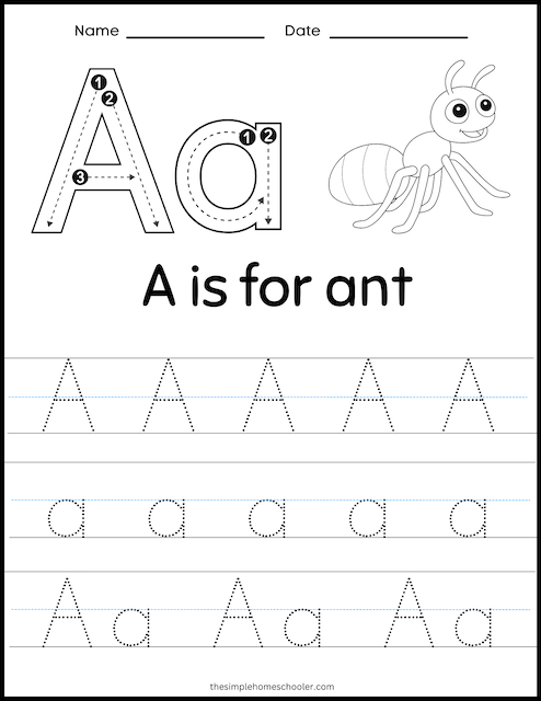 Letter A Worksheet 2