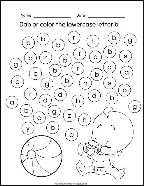 worksheets for preschool letter b Letter B Worksheet - 6