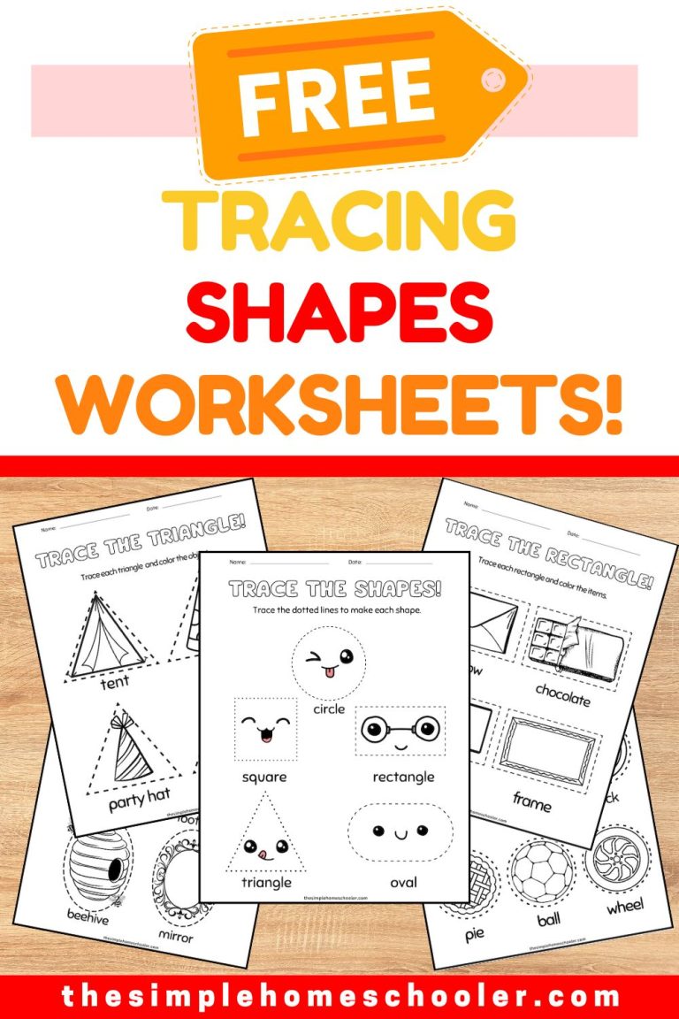 18 Free Tracing Shapes Worksheets For Preschoolers - The Simple Homeschooler