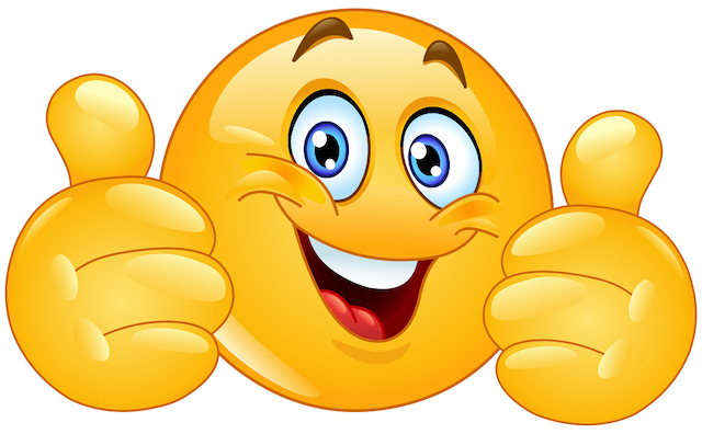 happy thumbs up face