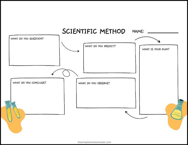 Scientific Method Planner worksheet