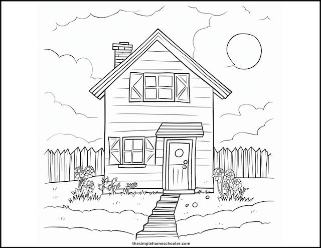 House Drawing for Kids  Free Printable Easy House Drawing for Kids