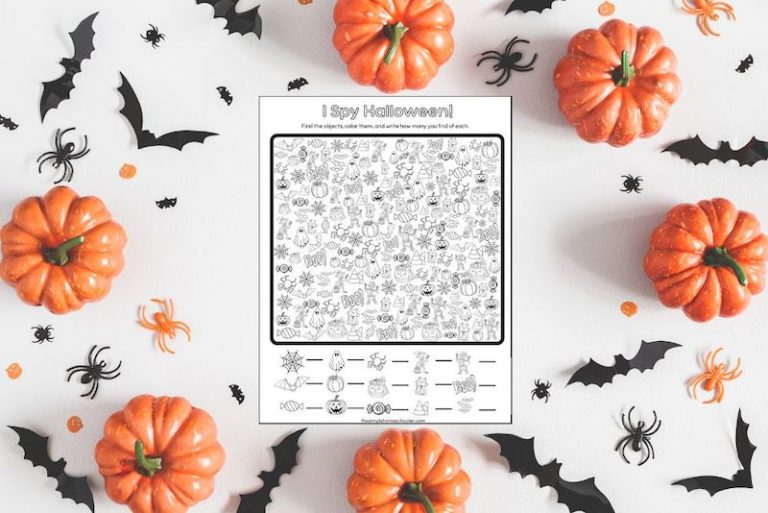 Spooky Fun I Spy Halloween Free Printable Worksheet! - The Simple ...