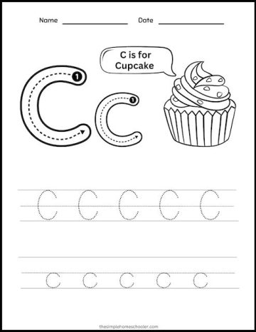 15+ Free Letter C Worksheets: Easy Print! - The Simple Homeschooler