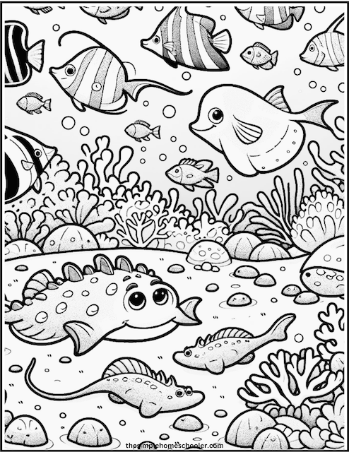 Under the Sea Coloring Page 9