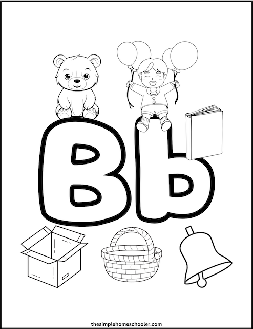Letter B Coloring Page 1