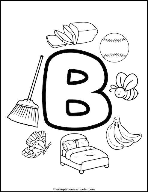 Letter B Coloring Page 2