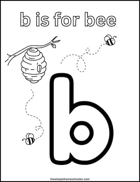 Letter B Coloring Page 4